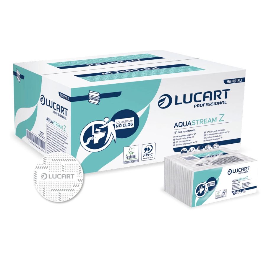 Savijeni ubrus za ruke Lucart Aquastream