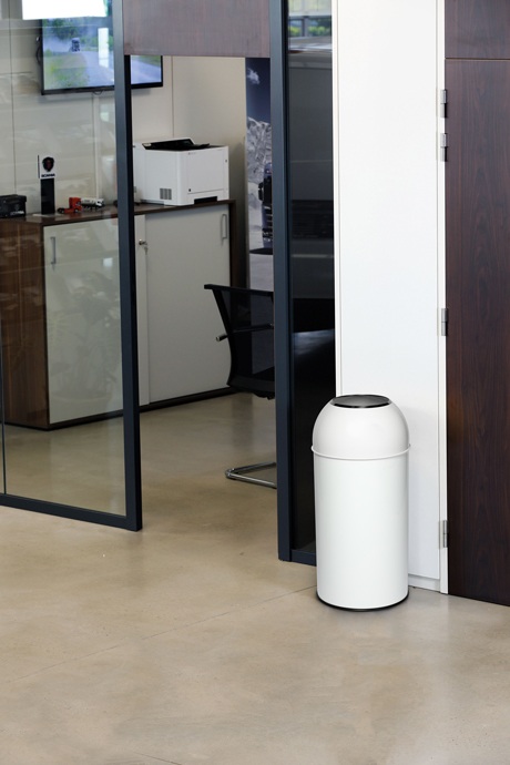 Umanjena slika proizvoda Okrugla metalna kanta za otpatke Open Dome bela