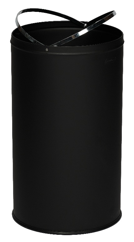 Umanjena slika proizvoda Okrugla metalna kanta za otpatke Open Dome crna