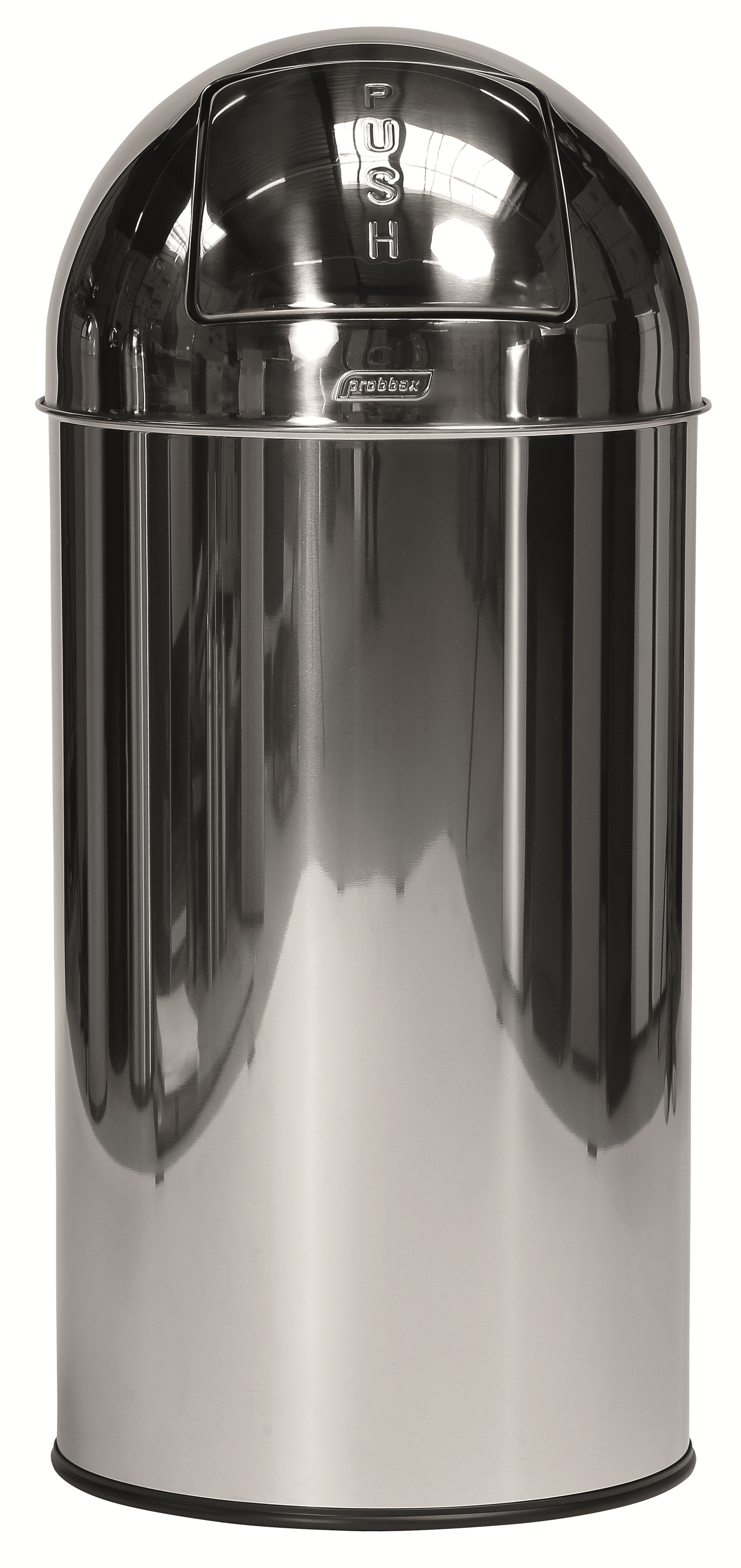 Okrugla inox kanta sa poklopcem Push Bin